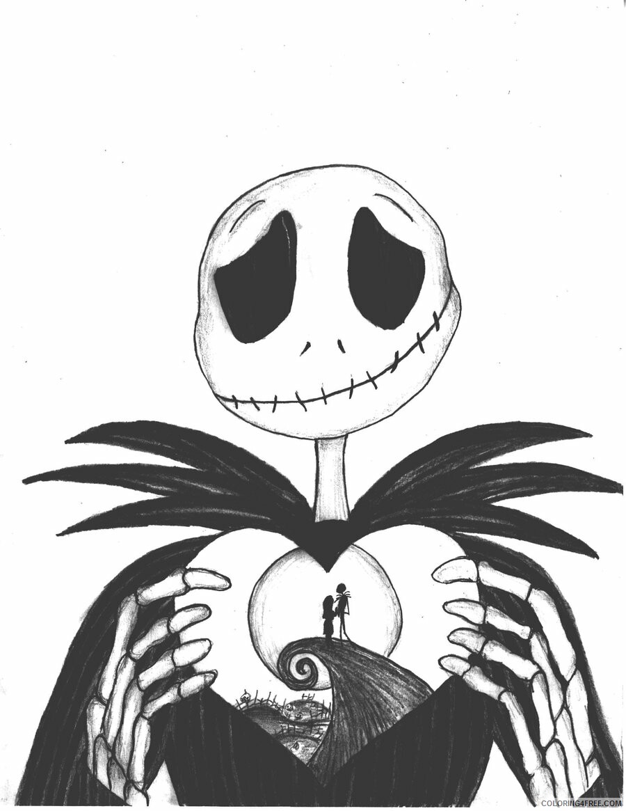 Nightmare Before Christmas Coloring Pages TV Film Printable 2020 05460 Coloring4free