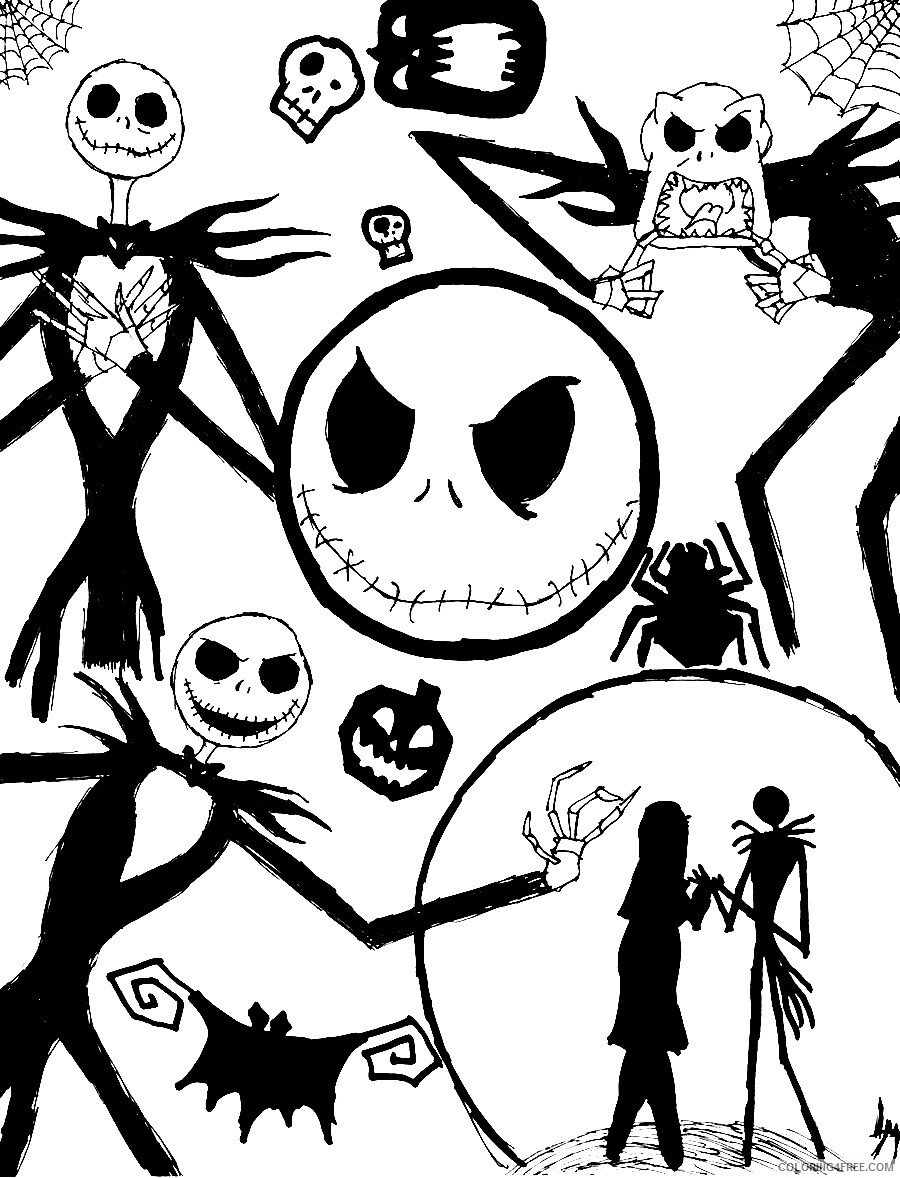 Nightmare Before Christmas Coloring Pages TV Film Printable 2020 05465 Coloring4free