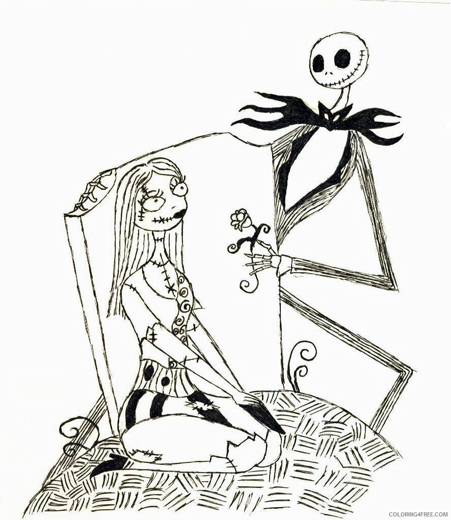 Nightmare Before Christmas Coloring Pages TV Film images Printable 2020 05463 Coloring4free