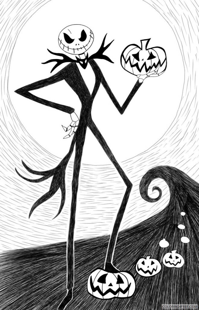 Nightmare Before Christmas Coloring Pages TV Film pictures Printable 2020 05464 Coloring4free