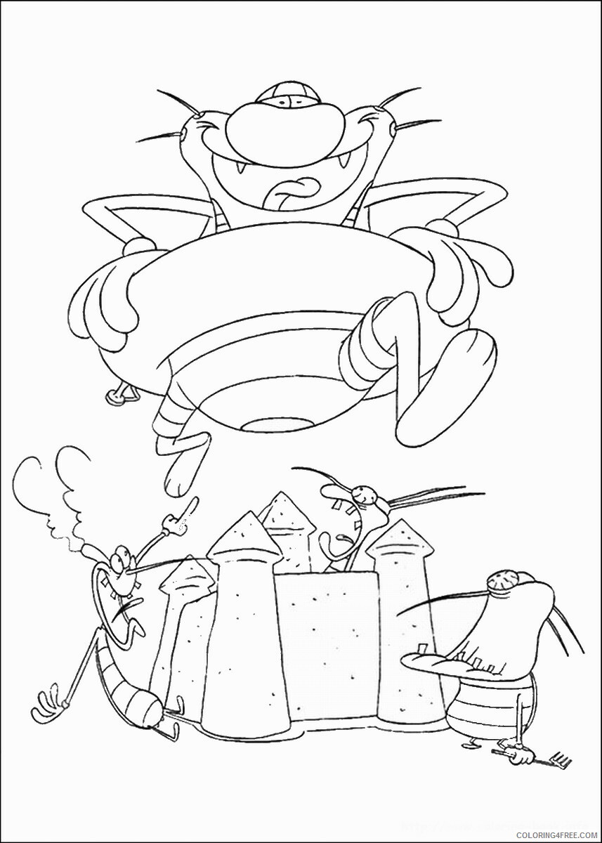 Oggy and the Cockroaches Coloring Pages TV Film Printable 2020 05595 Coloring4free