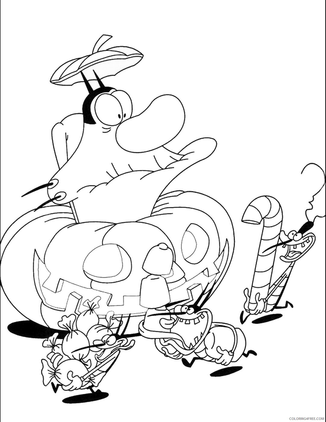 Oggy and the Cockroaches Coloring Pages TV Film Printable 2020 05597 Coloring4free
