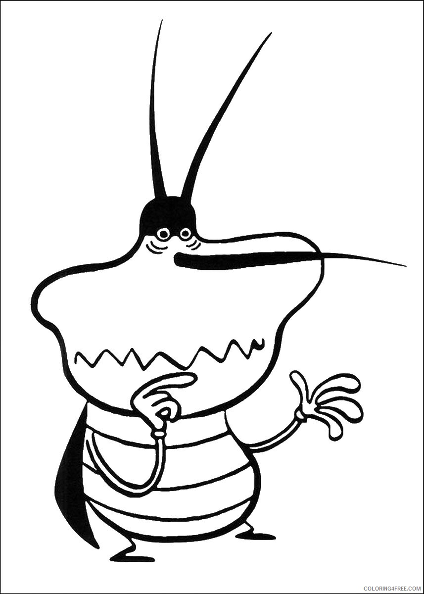 Oggy and the Cockroaches Coloring Pages TV Film Printable 2020 05598 Coloring4free
