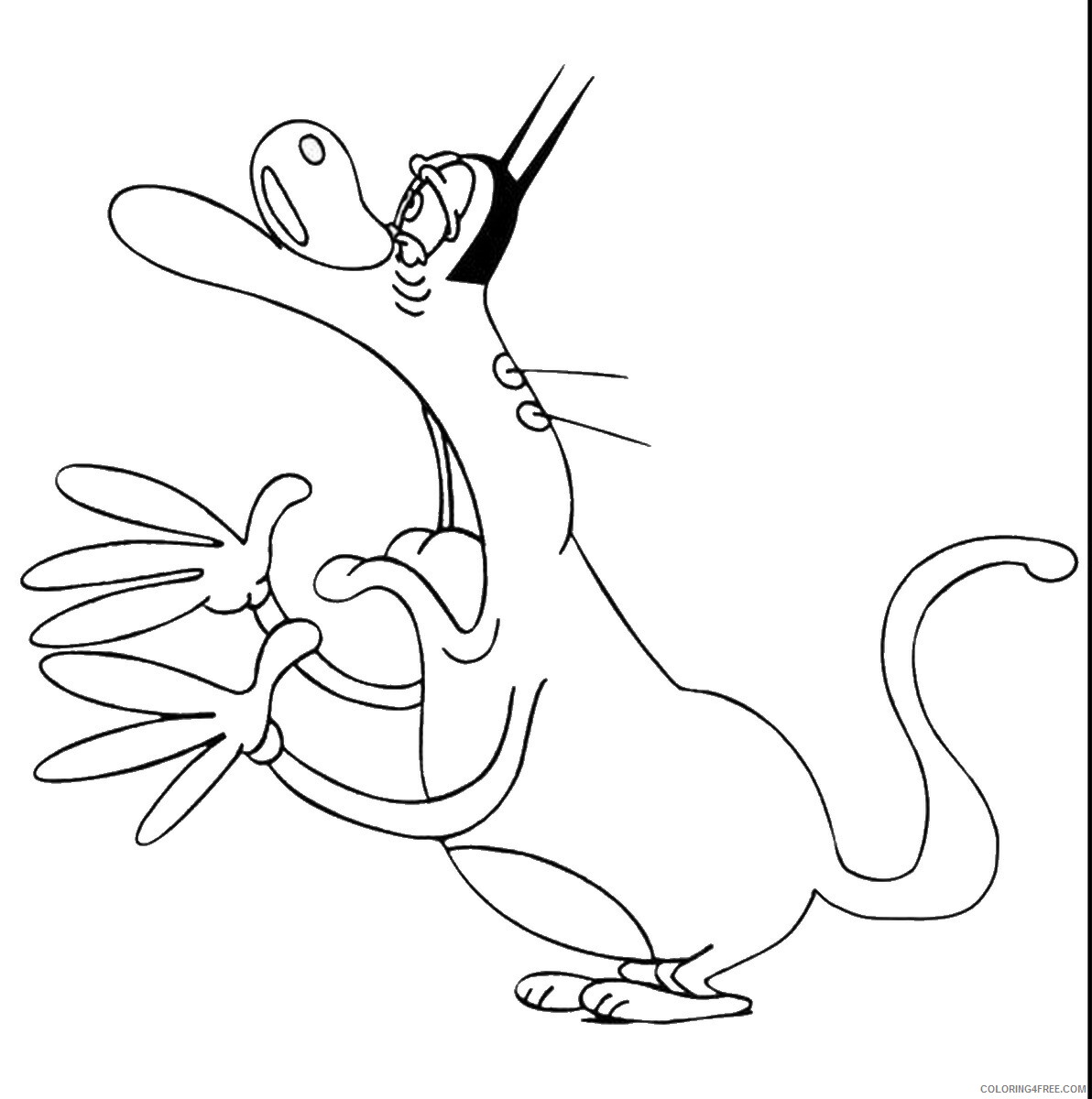 Oggy and the Cockroaches Coloring Pages TV Film Printable 2020 05599 Coloring4free