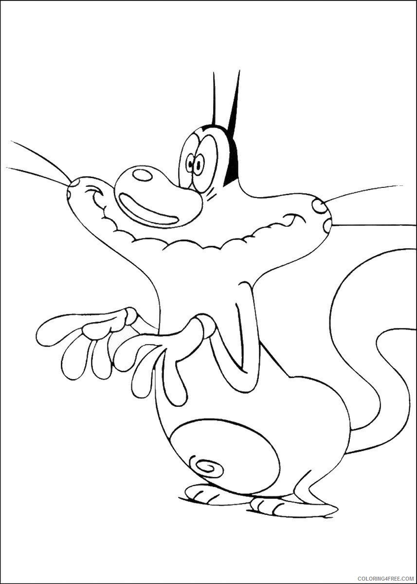 Oggy and the Cockroaches Coloring Pages TV Film Printable 2020 05601 Coloring4free