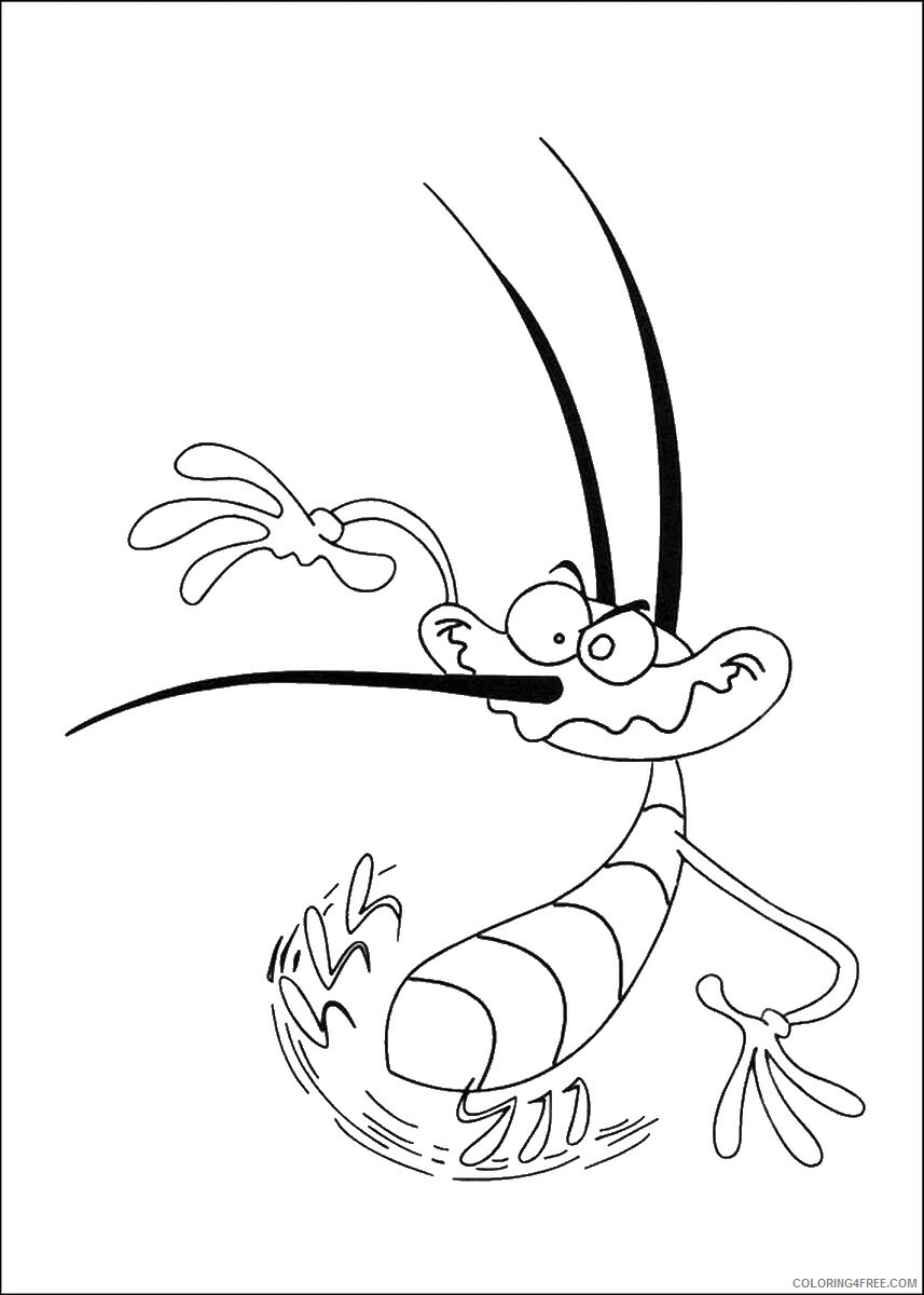 Oggy and the Cockroaches Coloring Pages TV Film Printable 2020 05602 Coloring4free