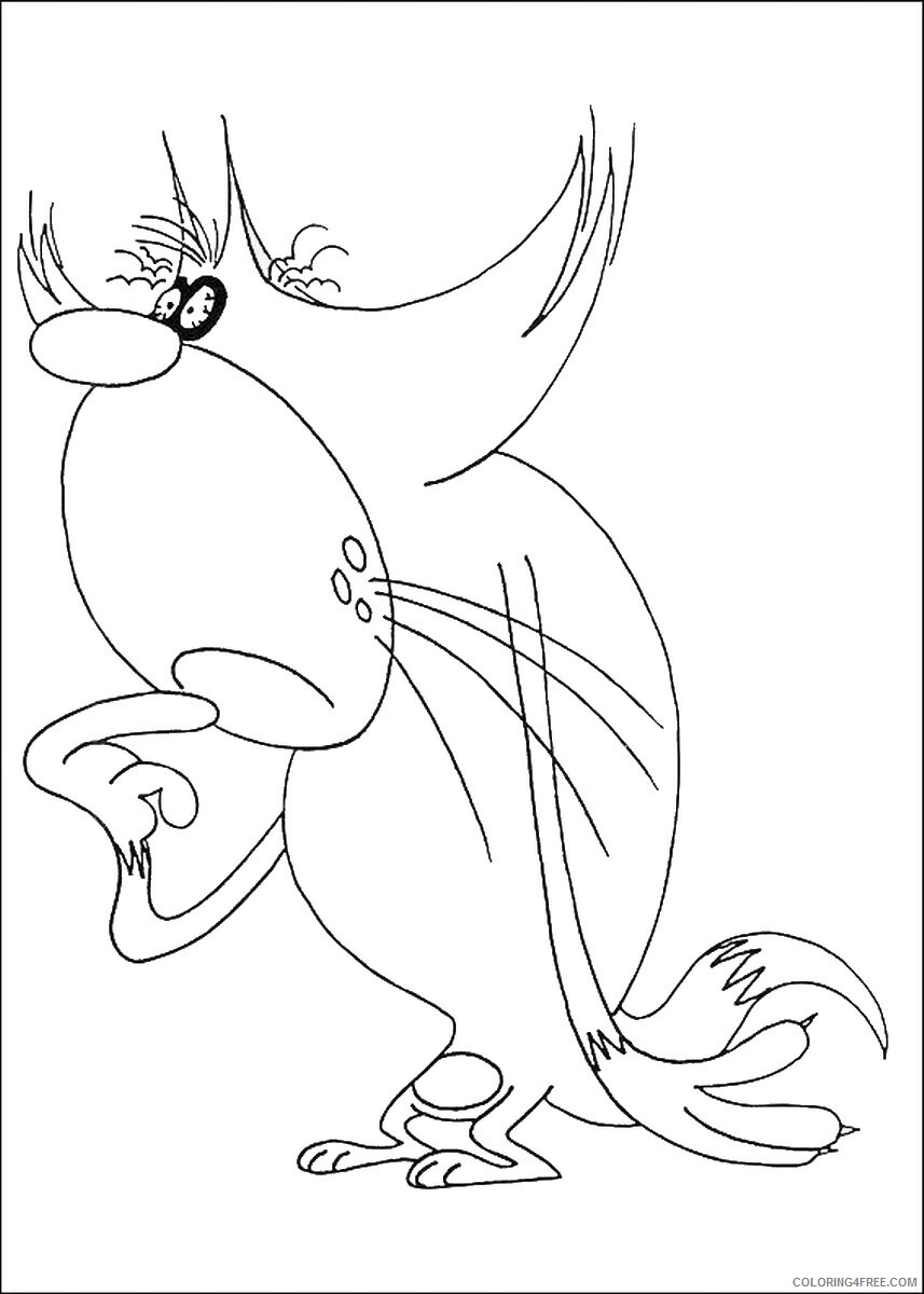 Oggy and the Cockroaches Coloring Pages TV Film Printable 2020 05604 Coloring4free