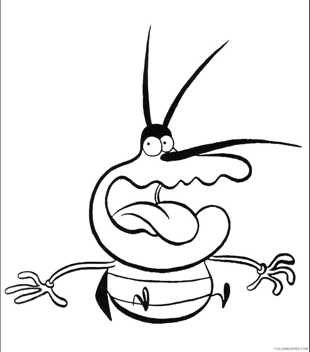 Oggy and the Cockroaches Coloring Pages TV Film Printable 2020 05605 Colori...