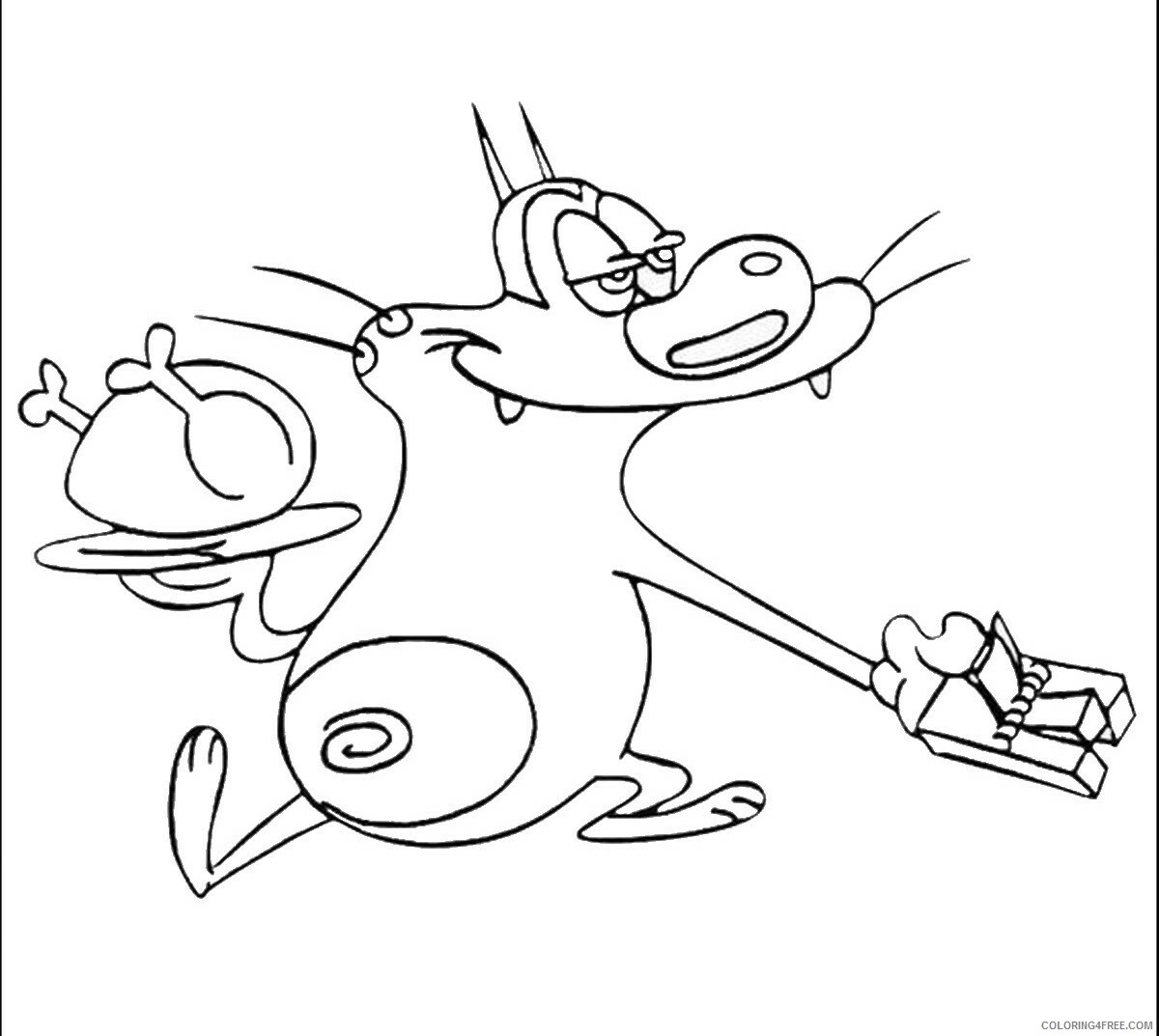 Oggy and the Cockroaches Coloring Pages TV Film Printable 2020 05606 Coloring4free