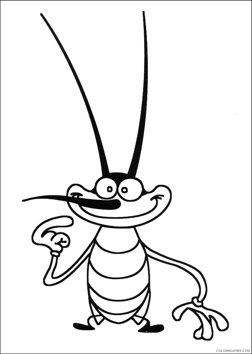 Oggy and the Cockroaches Coloring Pages TV Film Printable 2020 05607 Coloring4free