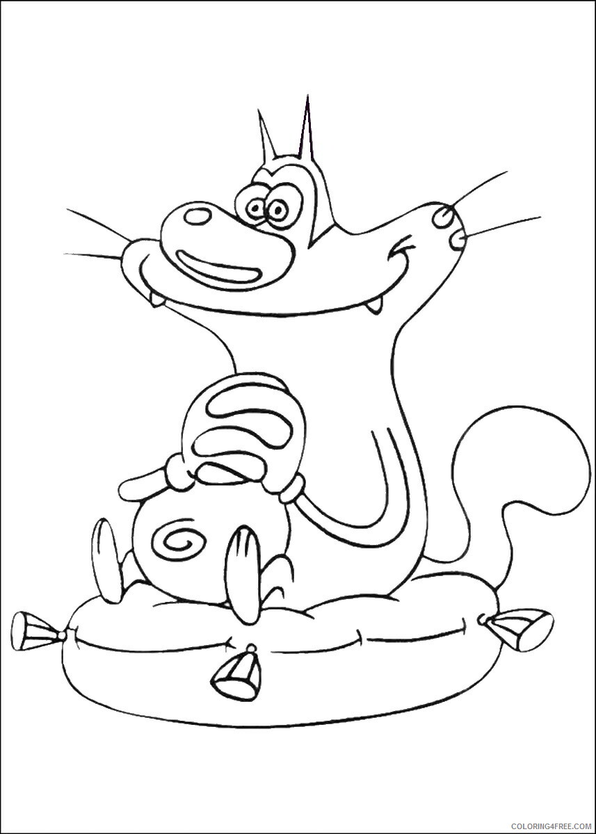 Oggy and the Cockroaches Coloring Pages TV Film Printable 2020 05608 Coloring4free