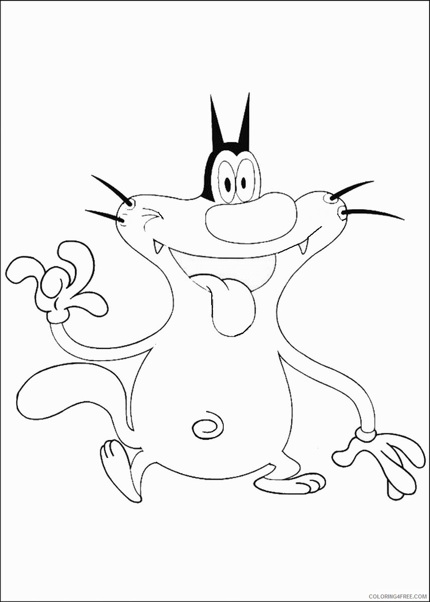 Oggy and the Cockroaches Coloring Pages TV Film Printable 2020 05610 Coloring4free