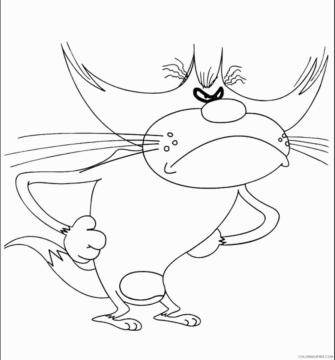 Oggy and the Cockroaches Coloring Pages TV Film Printable 2020 05614 Coloring4free