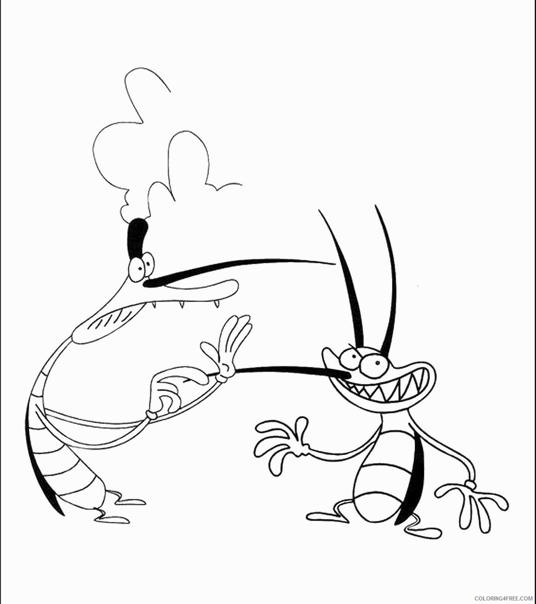 Oggy and the Cockroaches Coloring Pages TV Film Printable 2020 05615 Coloring4free