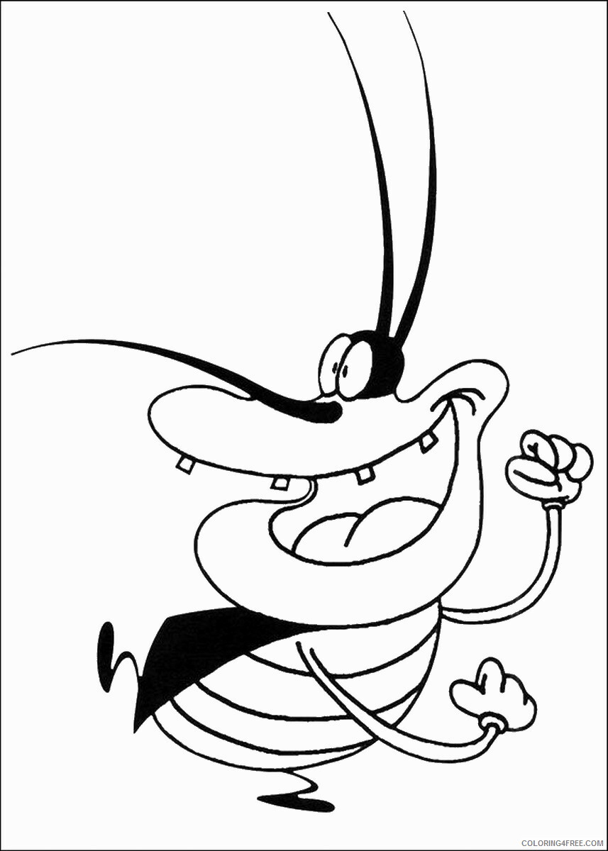 Oggy and the Cockroaches Coloring Pages TV Film Printable 2020 05616 Coloring4free