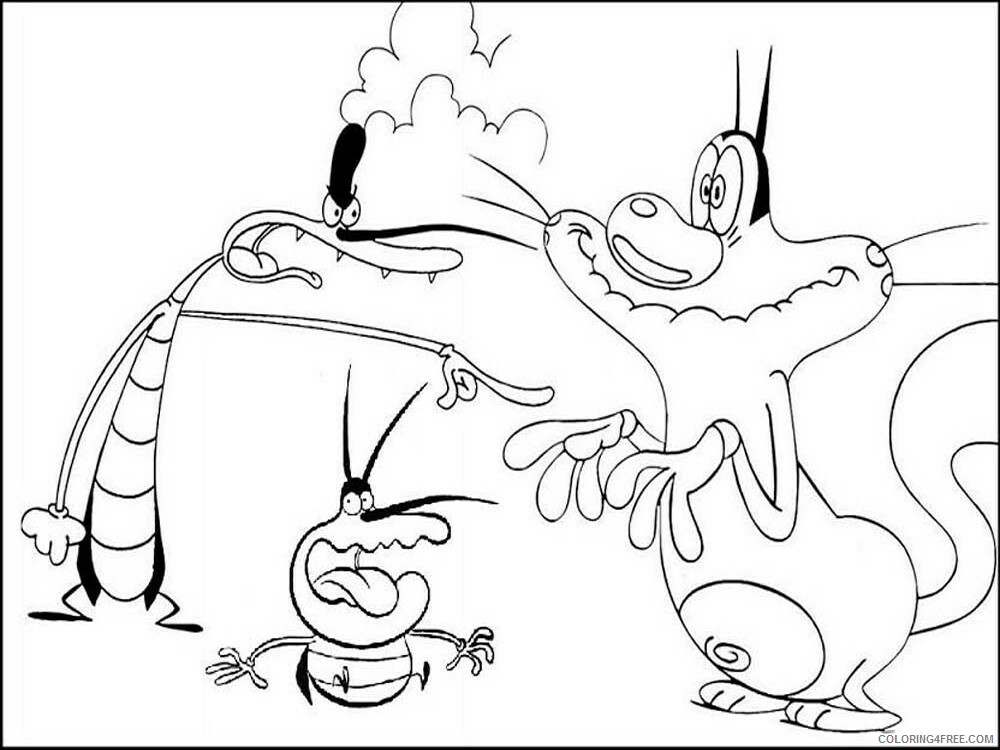 Oggy and the Cockroaches Coloring Pages TV Film Printable 2020 05619 Coloring4free