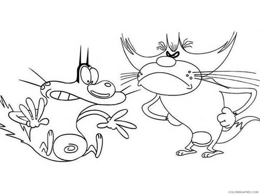 Oggy and the Cockroaches Coloring Pages TV Film Printable 2020 05620 Coloring4free