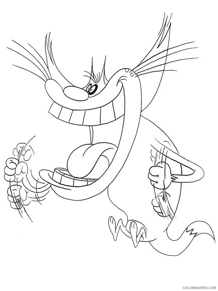 Oggy and the Cockroaches Coloring Pages TV Film Printable 2020 05625 Coloring4free