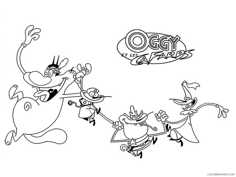 Oggy and the Cockroaches Coloring Pages TV Film Printable 2020 05626 Coloring4free