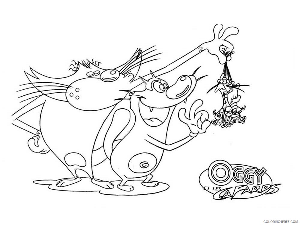 Oggy and the Cockroaches Coloring Pages TV Film Printable 2020 05627 Coloring4free