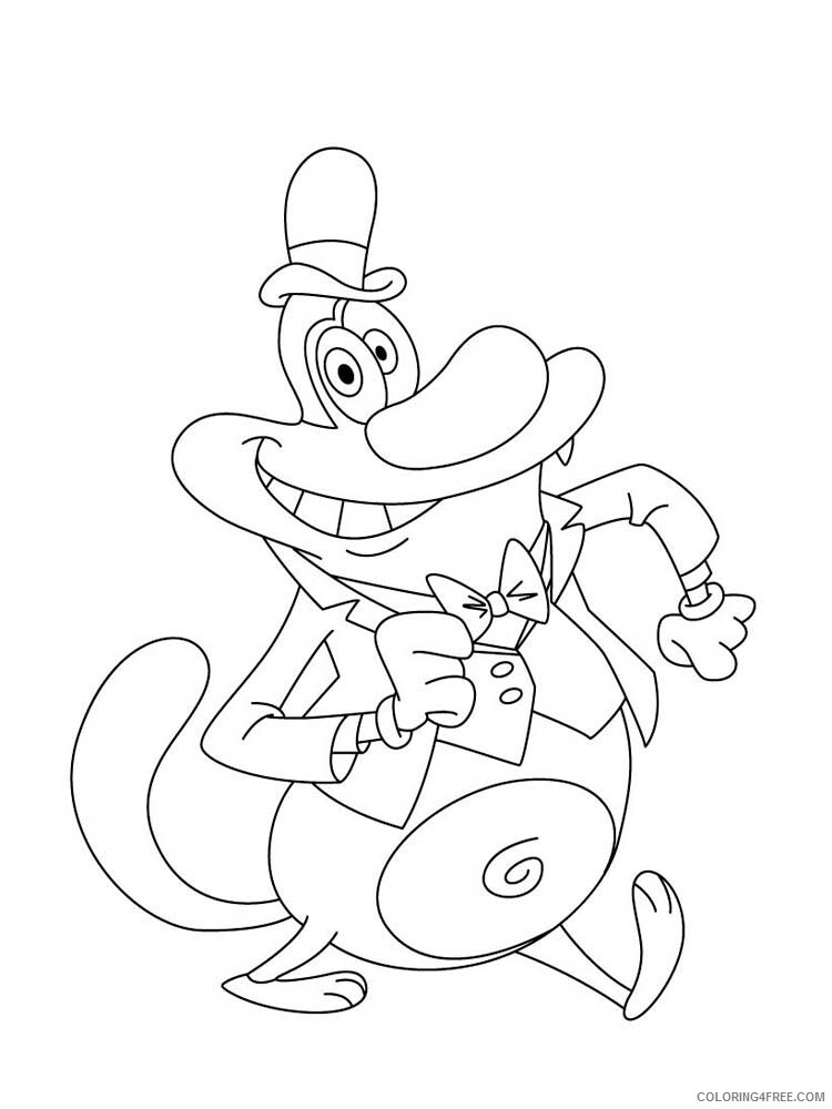 Oggy and the Cockroaches Coloring Pages TV Film Printable 2020 05628 Coloring4free