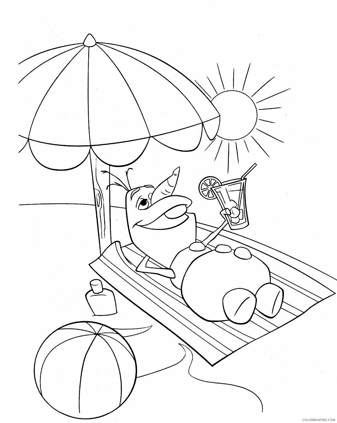 Olaf Coloring Pages TV Film Olaf in Summer Printable 2020 05649 Coloring4free