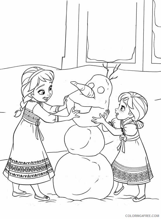 Olaf Coloring Pages TV Film elsa olaf and anna Printable 2020 05630 Coloring4free