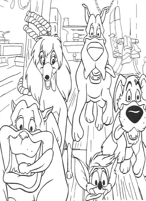 Oliver and Company Coloring Pages TV Film Printable 2020 05673 Coloring4free