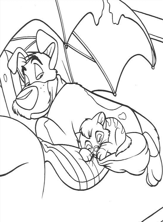 Oliver and Company Coloring Pages TV Film Printable 2020 05676 Coloring4free