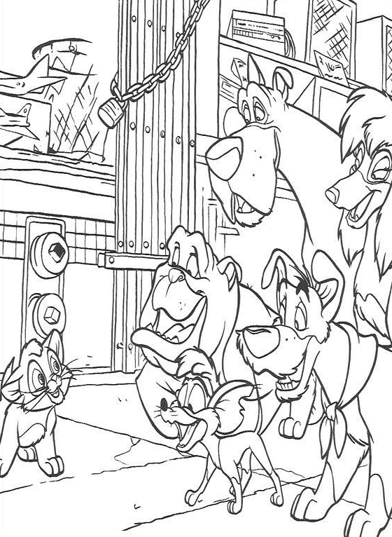 Oliver and Company Coloring Pages TV Film Printable 2020 05679 Coloring4free