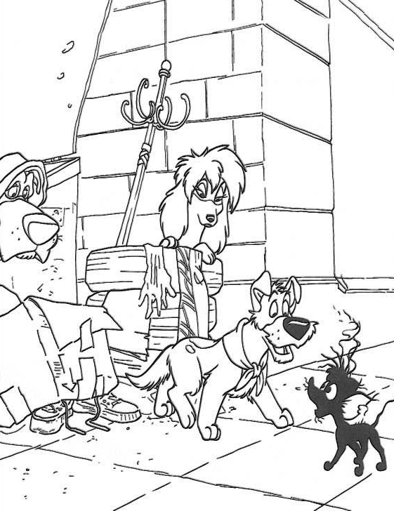 Oliver and Company Coloring Pages TV Film Printable 2020 05680 Coloring4free