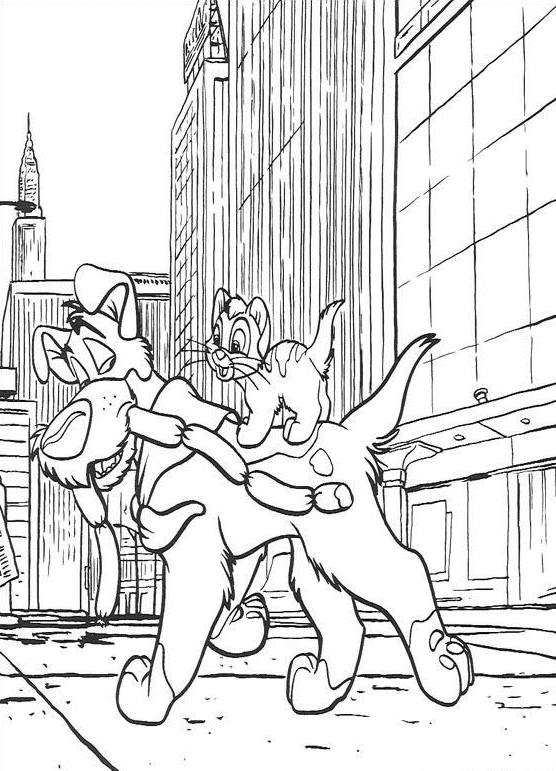 Oliver and Company Coloring Pages TV Film Printable 2020 05689 Coloring4free