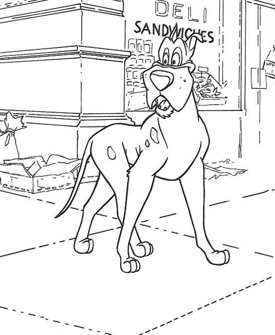 Oliver and Company Coloring Pages TV Film Printable 2020 05691 Coloring4free