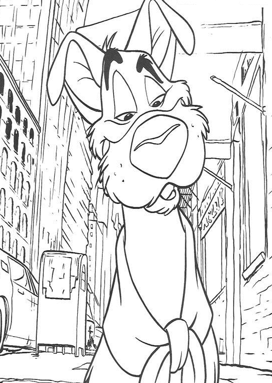 Oliver and Company Coloring Pages TV Film Printable 2020 05694 Coloring4free