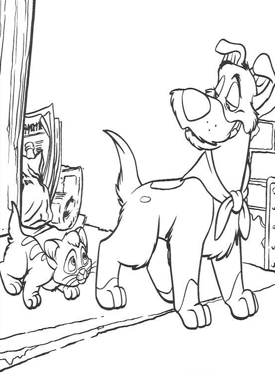 Oliver and Company Coloring Pages TV Film Printable 2020 05695 Coloring4free