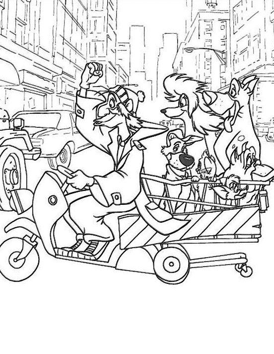 Oliver and Company Coloring Pages TV Film Printable 2020 05708 Coloring4free