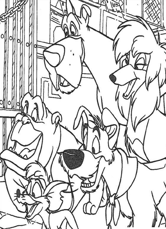 Oliver and Company Coloring Pages TV Film Printable 2020 05721 Coloring4free