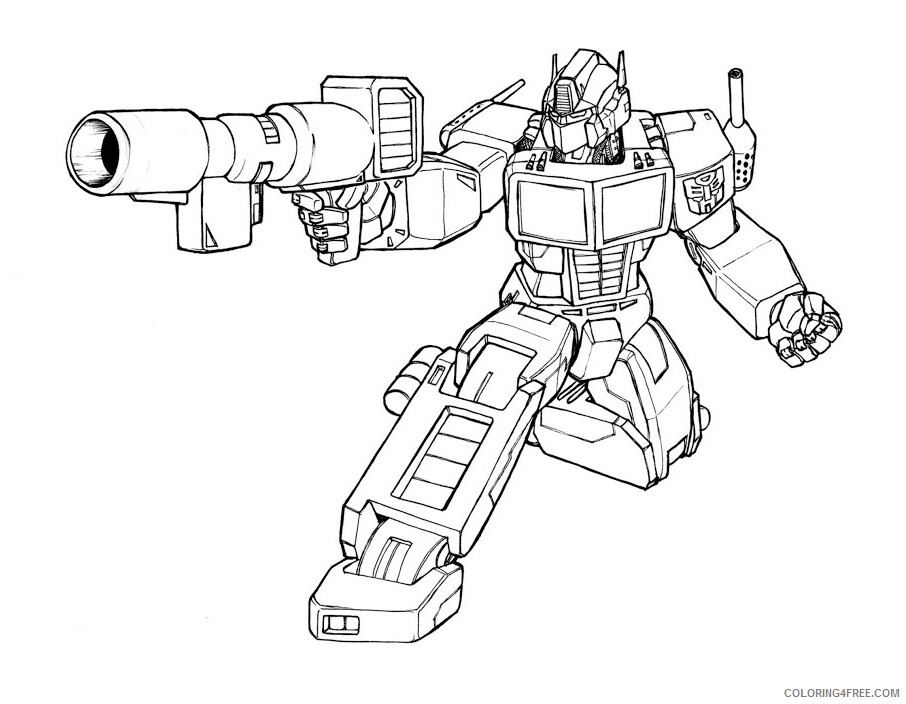 Optimus Prime Coloring Pages TV Film Transformers to Print Printable 2020 05823 Coloring4free