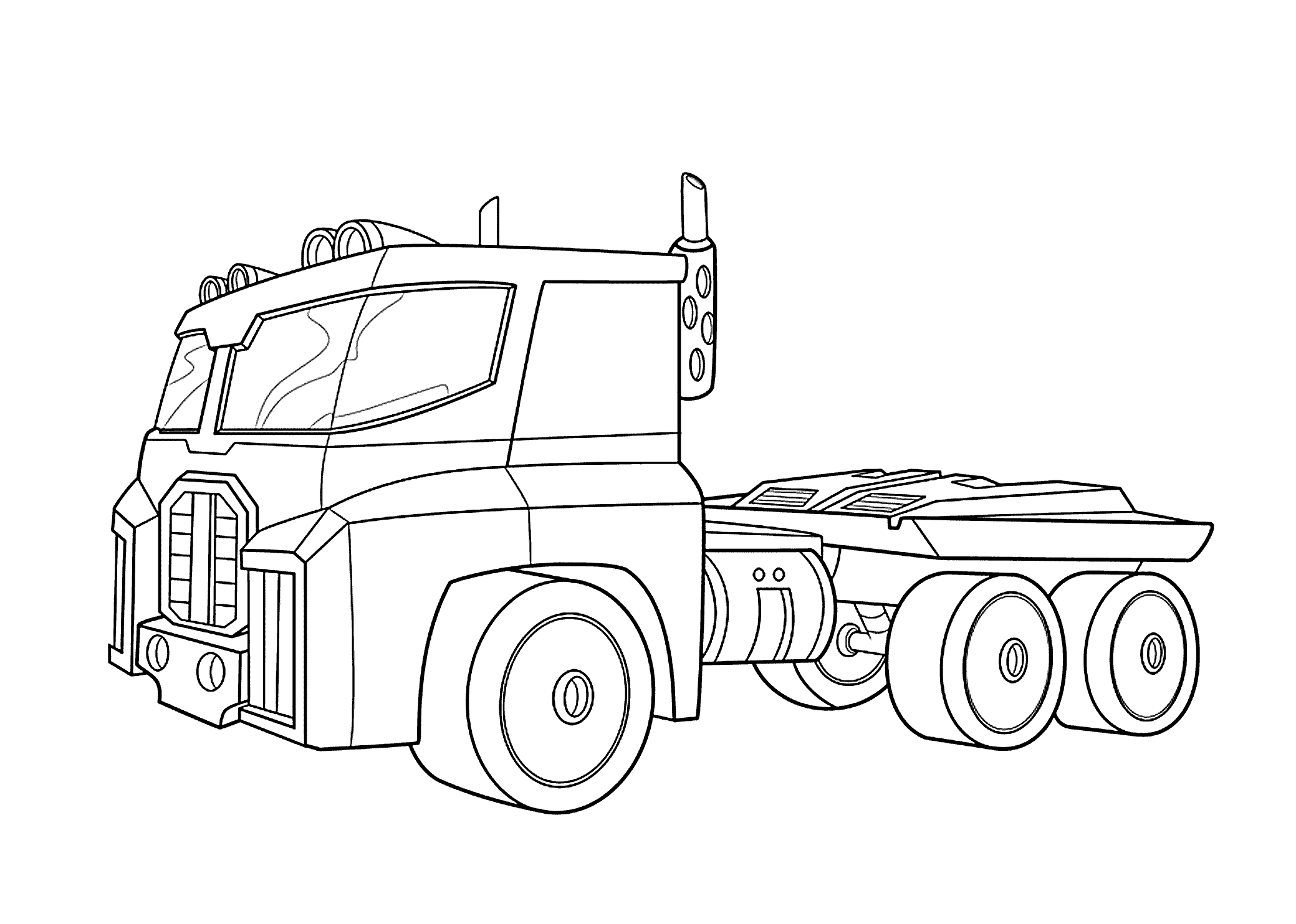 Optimus Prime Coloring Pages TV Film Truck Printable 2020 05790 Coloring4free