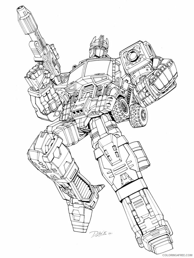 Optimus Prime Coloring Pages TV Film transformers for boys 1 Printable 2020 05804 Coloring4free