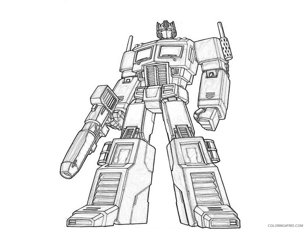 Optimus Prime Coloring Pages TV Film transformers for boys Printable 2020 05810 Coloring4free