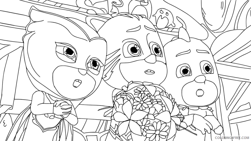 PJ Masks Coloring Pages TV Film PJ Masks Characters Printable 2020 06445 Coloring4free