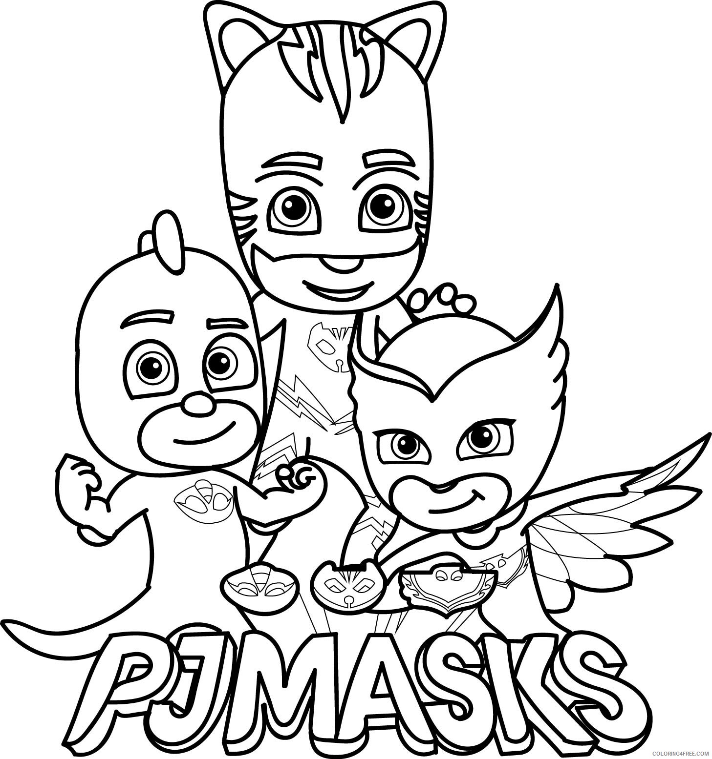 PJ Masks Coloring Pages TV Film PJ Masks Printable 2020 06453 Coloring4free