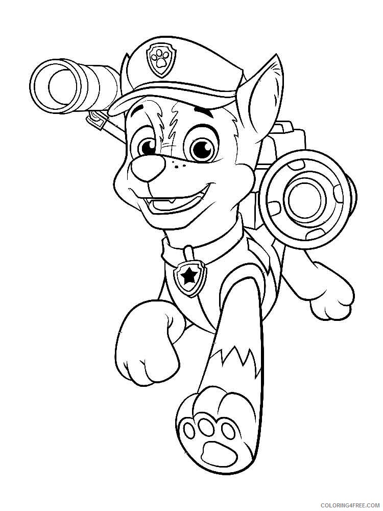 Paw Patrol Coloring Pages TV Film Chase Paw Patrol 10 Printable 2020 05890 Coloring4free