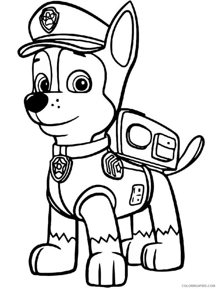 Paw Patrol Coloring Pages TV Film Chase Paw Patrol 11 Printable 2020 05891 Coloring4free