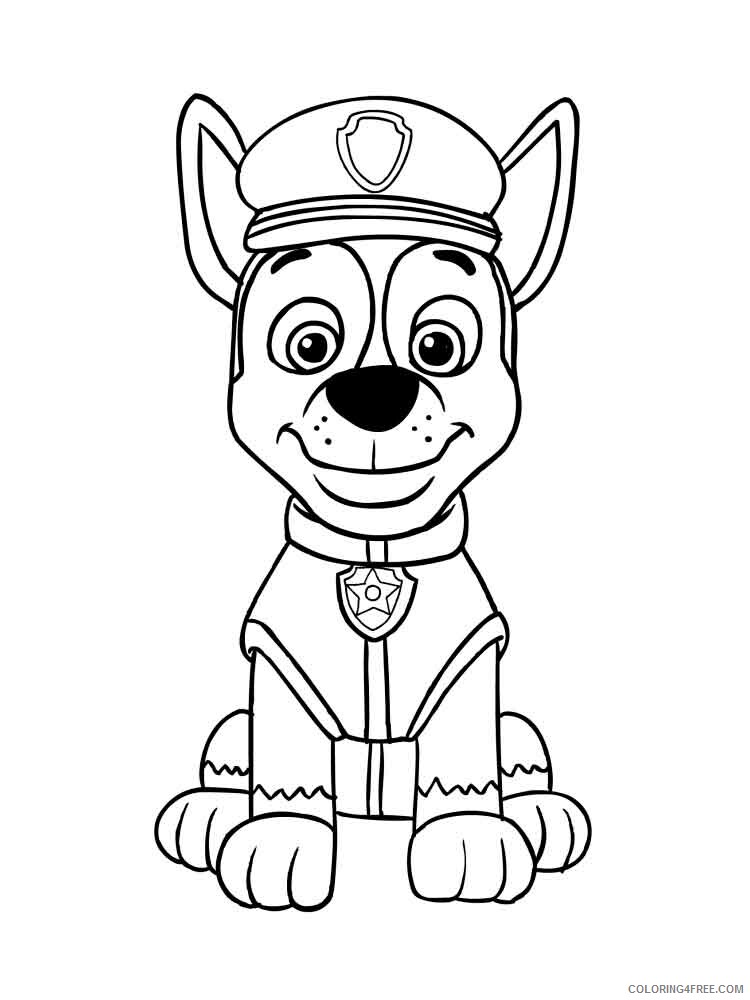 Paw Patrol Pages TV Film Chase Paw Patrol Printable 2020 05892 Coloring4free - Coloring4Free.com