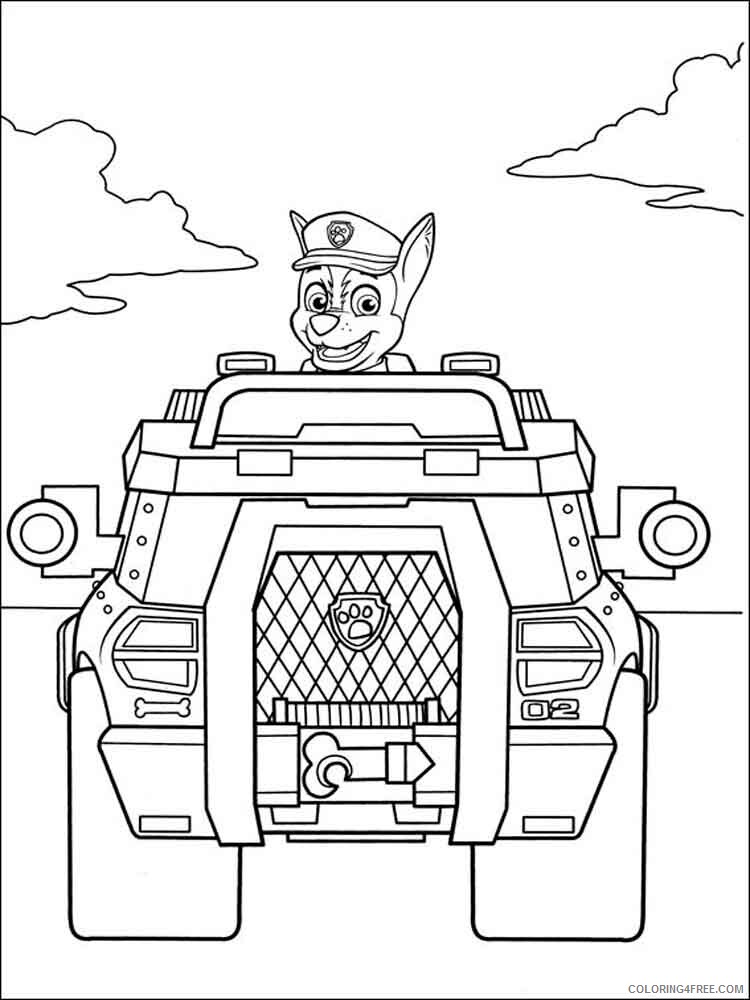 Paw Patrol Coloring Pages TV Film Chase Paw Patrol 7 Printable 2020 05897 Coloring4free