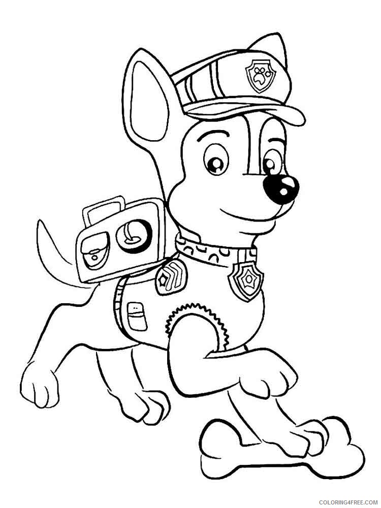 Paw Patrol Coloring Pages TV Film Chase Paw Patrol 9 Printable 2020 05898 Coloring4free