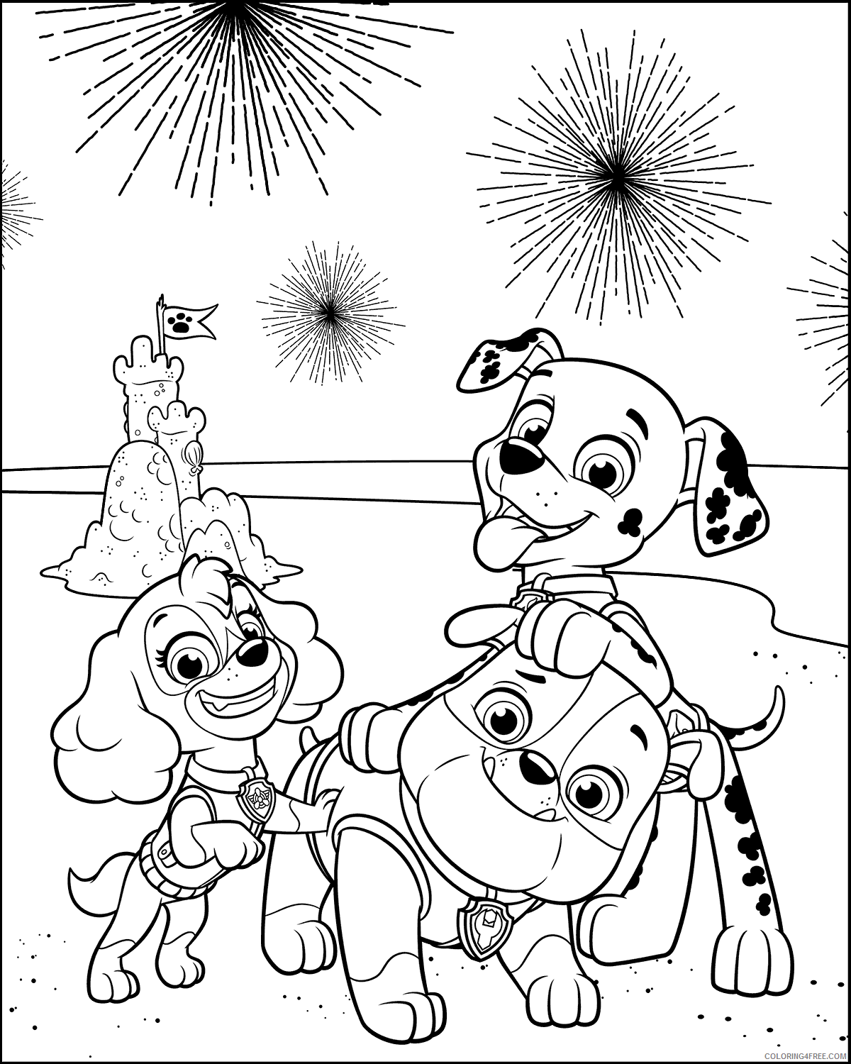 Paw Patrol Coloring Pages TV Film Paw Patrol 4th of July Printable 2020 05937 Coloring4free