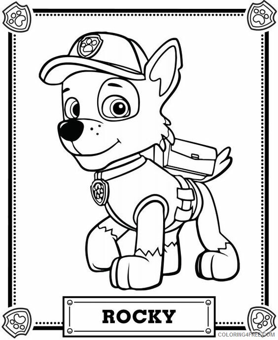 Paw Patrol Coloring Pages TV Film Rocky Paw Patrol Printable 2020 05972 Coloring4free